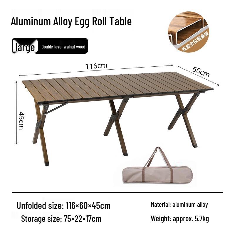 NuFeng 150CM Outdoor Portable Aluminum Folding Camping Table