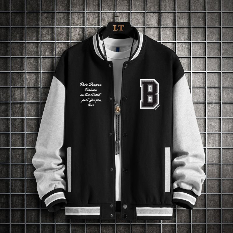 Мужская черная серо-белая однотонная куртка свободного покроя, одежда больших размеров, бейсбольная форма, уличное пальто, теплые флисовые мягкие куртки