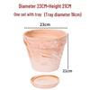 Nordic Style Macchiato Terracotta Flower Pot - Large, Breathable Red Clay with Kiln-Changed Color