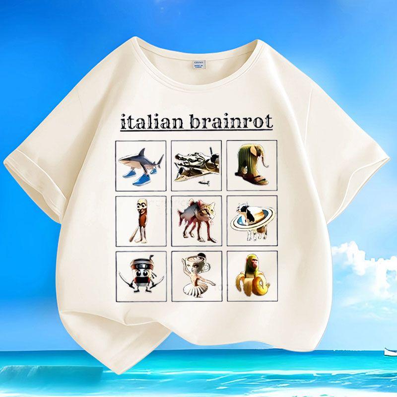 Детский повседневный тунтунгтунгсагур деревянная фигурка Шань Хай Цзин топ, летний свободный топ для мальчиков и девочек