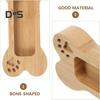Desktop Business Card Holder Dog Bone Shape Curved Thick Wooden Stable Anti-slip Hospital Card Display Stand Office Card Organizer