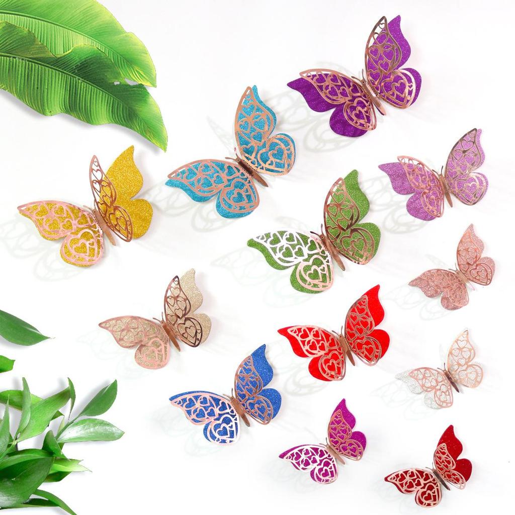 Украшения для вечеринки в виде 3D-бабочки: Наклейки на весеннюю тематику для детских дней рождения и свадеб