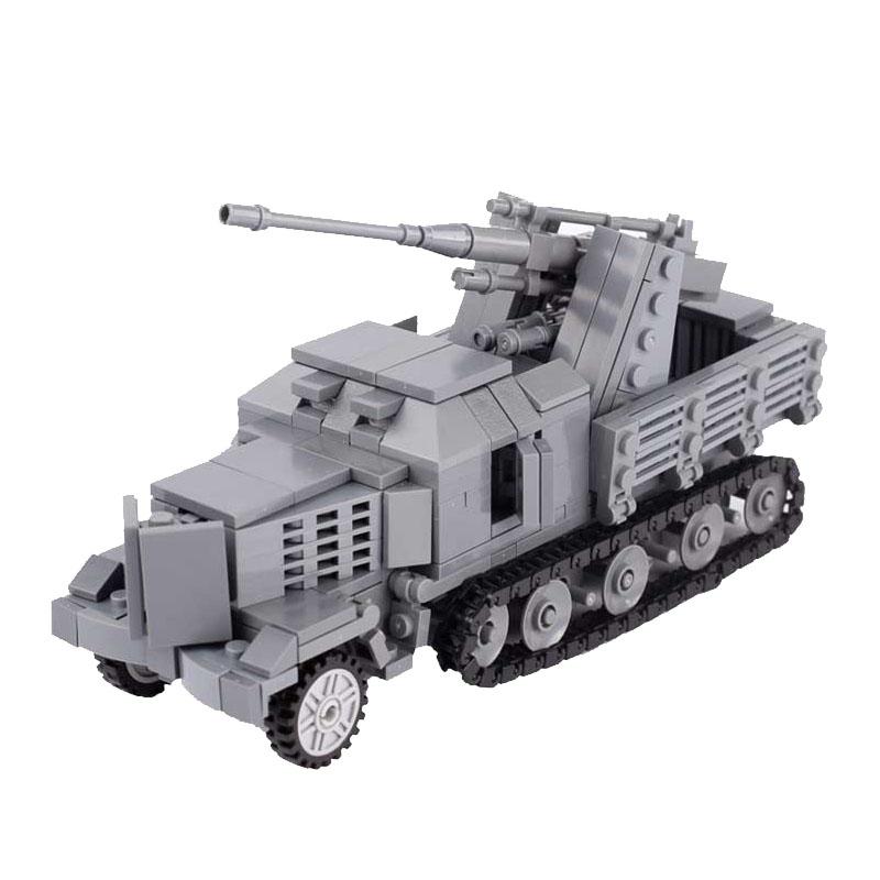 Военный США Франция Великобритания Бронированная машина MOC Конструктор Фигурка солдата Танк Орудийная тележка Пушка Медицинский грузовик Транспортная игрушка K33