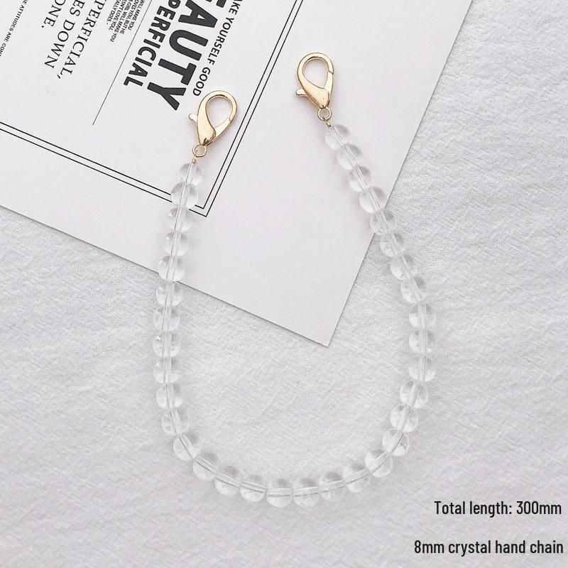 Модный женский чехол для телефона DIY с жемчужной цепочкой и подвеской из кристалла против падения