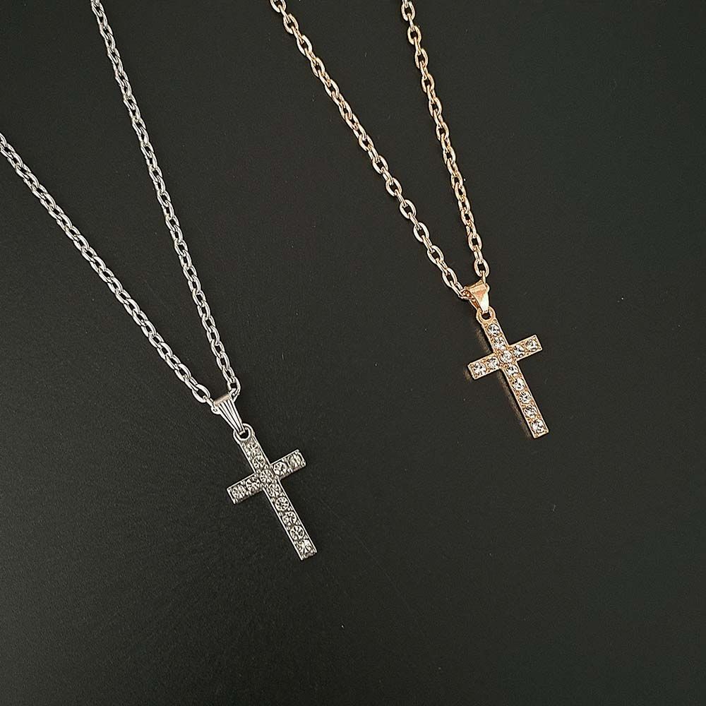 Elegant Cross Pendant Choker Clavicle Chains Women Necklaces Korean Style Cross Necklaces
