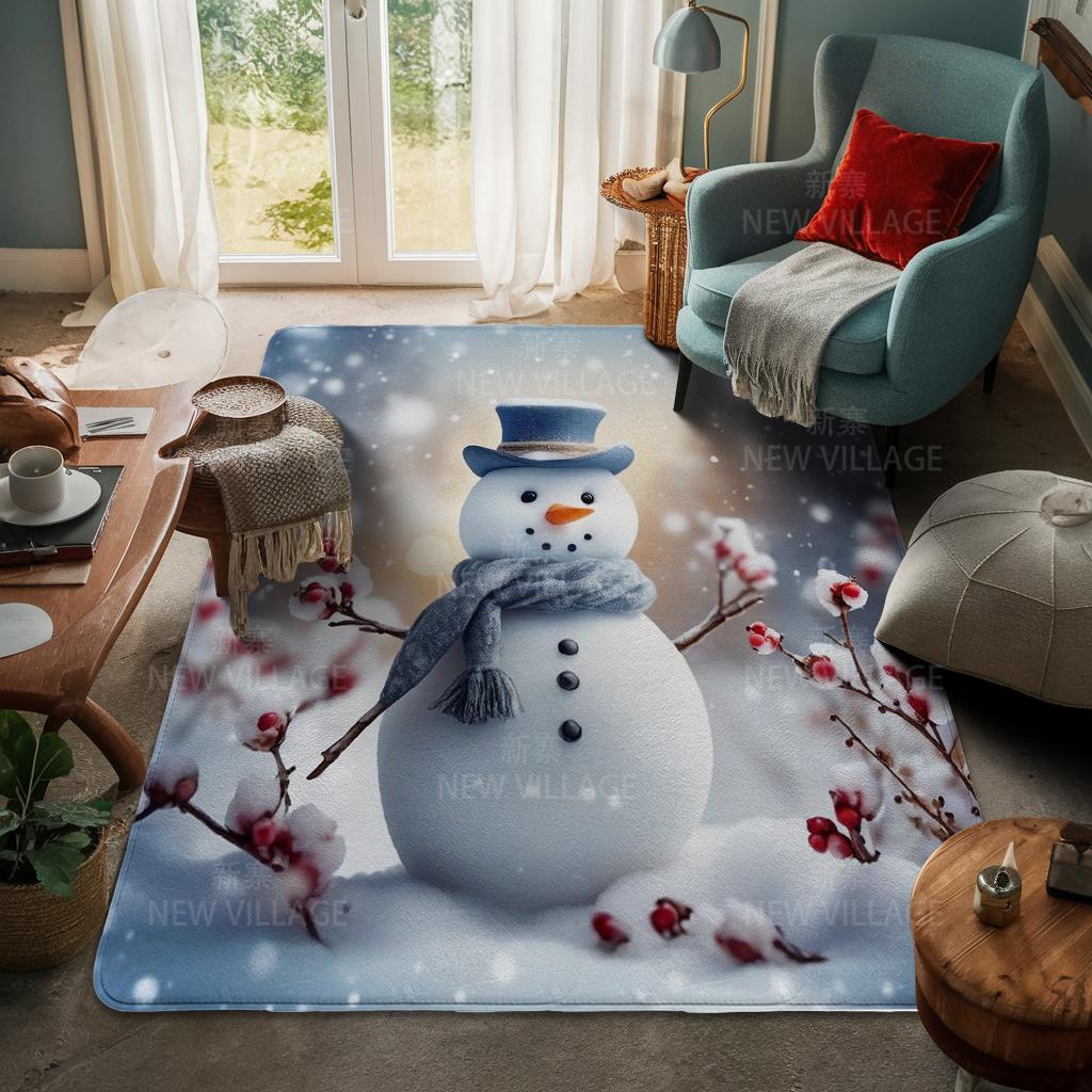 Ковер у входа в дом Домашний коврик у двери Гостиная Ванная Комната Ноги ванная комната Нескользящие коврики с водопоглощением для ванной Счастливого Рождества зима