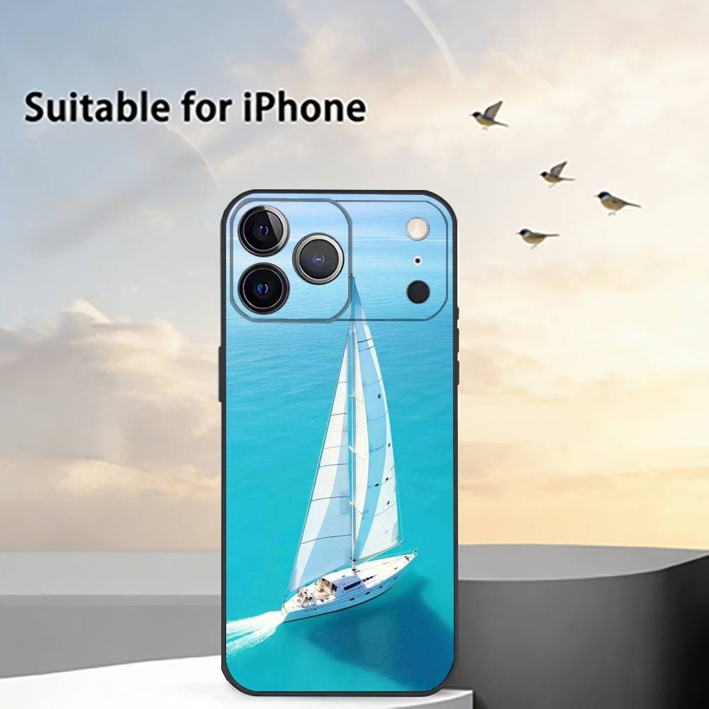 Парусник B-Boat Чехол для телефона Силиконовый Мягкий Для IPhone 17 16 15 14 13 12 11 X XR Plus Pro Max Plus