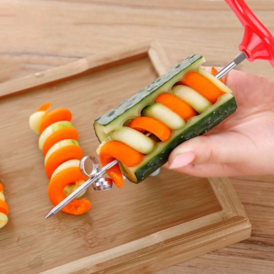 10 шт. спиральная нарезка картофеля, спиральная нарезка фруктов и овощей, спиральная нарезка из нержавеющей стали, нарезка чипсов для барбекю, пикника, кемпинга