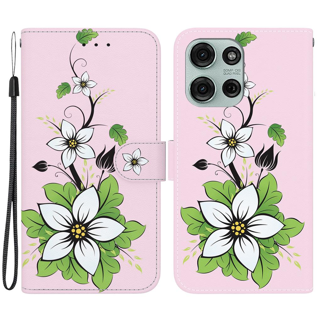 For Motorola Moto G75 5G Wallet Phone Case Anti-Drop Leather Flip Cover Pattern Printing