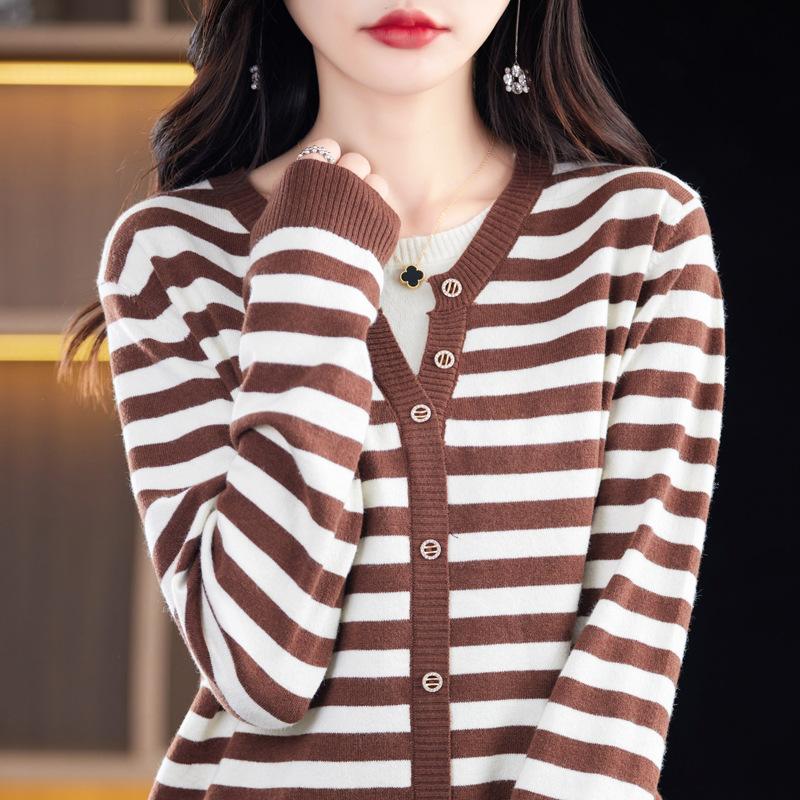 YYFS Женские модные повседневные осенне-зимние свободные свитера с длинным рукавом и v-образным вырезом