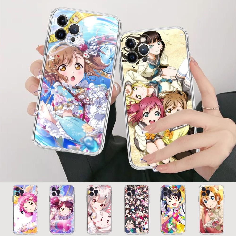 Чехол для телефона Love Live Anime для iPhone 15 14 11 12 13 Mini Pro XS Max Чехол 6 7 8 Plus X XR SE 2020 Funda Shell