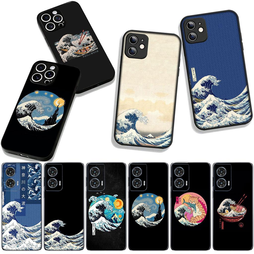 Чехол для OPPO A54 A40 A60 A80 A18 A16 A17 A38 A78 A79 A57 A55 A3 Pro A96 A15 A12 Чехол для телефона Великая волна в Канагаве океан