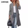 Autumn and Winter Women's Casual Long Solid Color Warm Coat Jacket