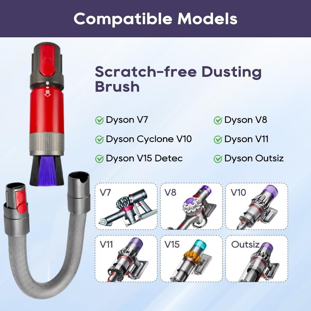 Совместимо с пылесосами Dyson Outsize V7 V8 V11 V11 V11, щетка для пыли, гибкий удлинительный шланг, запчасти для беспроводного пылесоса