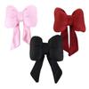 Linen Linen Bow Car Headrest Ribbon Bow Ribbon Bow Car Neck Pillow Lumbar Rest Pillow   Car Seat