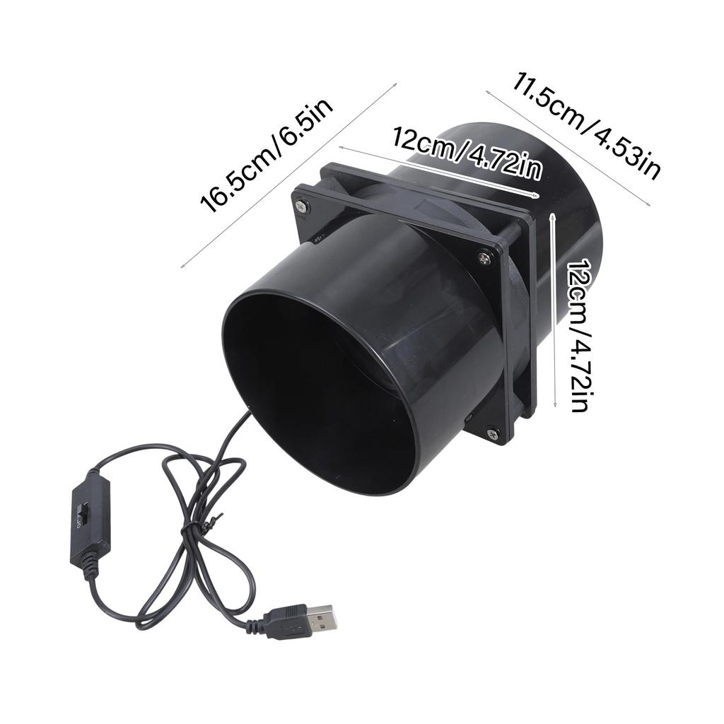 120mm USB 5V Exhaust Fan With 3 Speed Adjustable Switches Suitable For 3D Printer Ventilation & Enclosure Cooling System