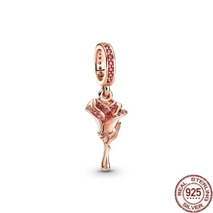 Новые Шармы-Разделители в виде Цветка Маргаритки Медно-Розовый Цветок Бабочка Сердце Птица Бусины Для Ожерелья Браслета Ювелирных Изделий Сделай Сам