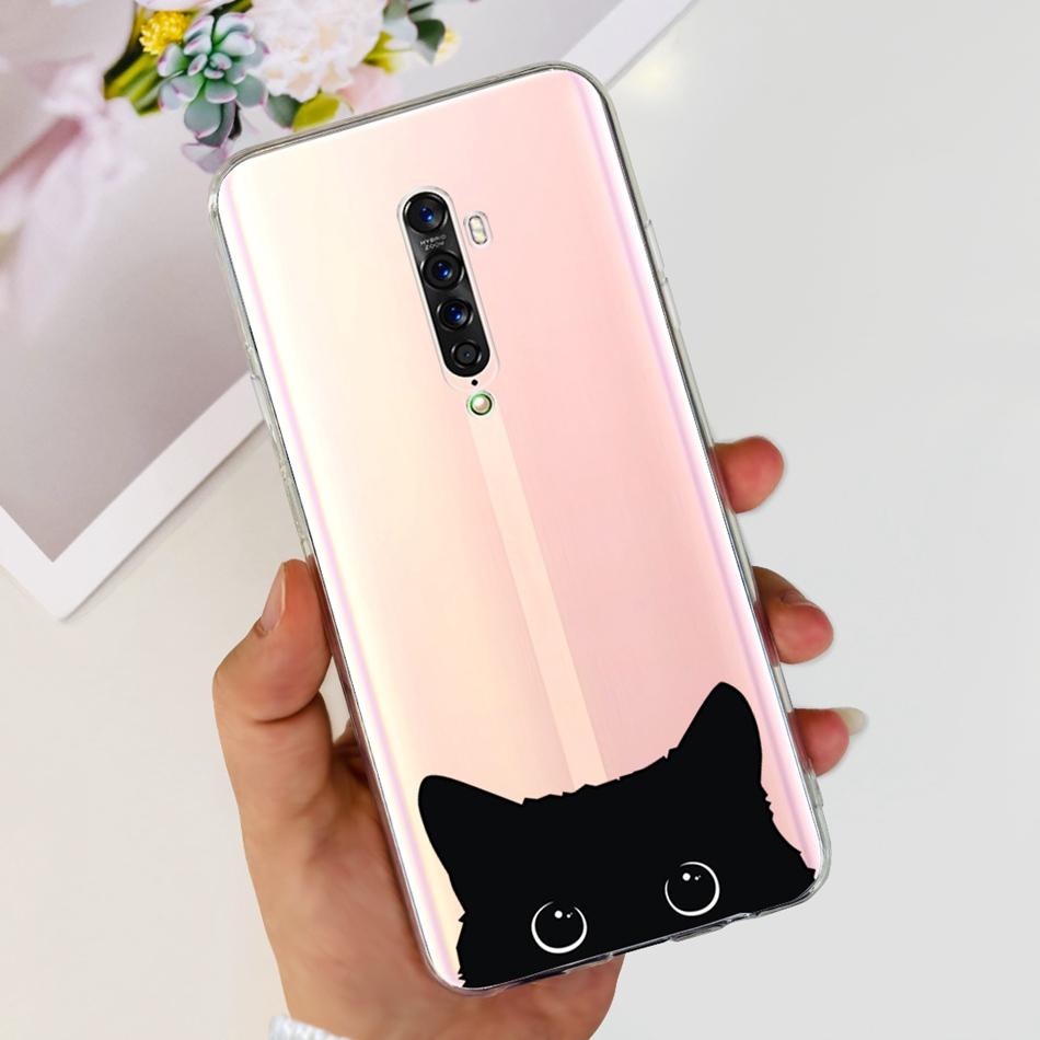 Чехол для телефона OPPO Reno2 2F 2Z Reno 2 Reno2 F / Z Элегантный принт Мягкий силикон Прозрачная задняя крышка из ТПУ