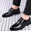 FashionMen Fashion Shoes Slip On Round Toes Leather Dress Shoes Men Business Lace Up Oxfords Leather Dress Shoes Big Size 48