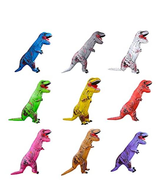 Leafdeer Adult Tyrannosaurus Inflatable Cosplay Costume Suit, T-REX (White)