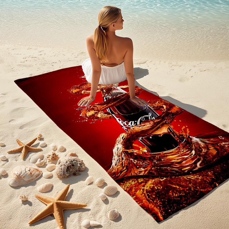 Christmas Gift Halloween Theme Bear Truck Coca Cola beach towel outdoor camping vacation swimming beach towel outdoor absorbent bath towel Y5