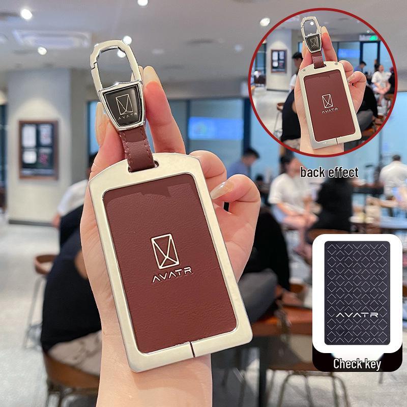 Умные автомобильные аксессуары с NFC, Защитный чехол из кожи и металла, Чехол для ключей и держатель для 11 карт для Avatr 12