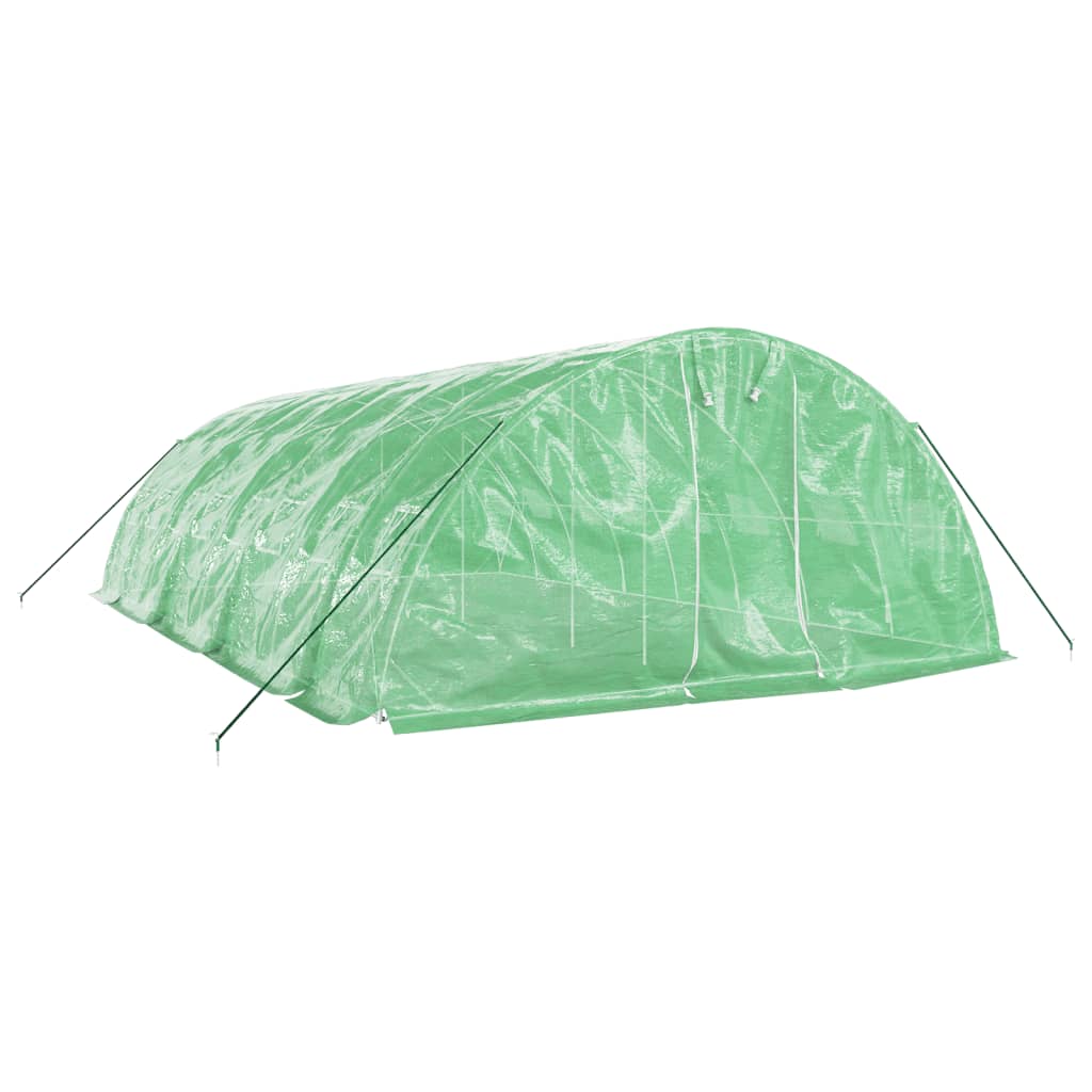Green Steel Frame Greenhouse 40 m² 8 x 5 x 2.3 m