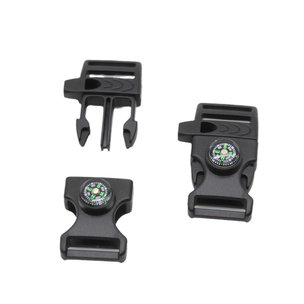 5 шт. в упаковке черный компас кремень скребок для розжига свисток пряжка пластиковый браслет из паракорда для кемпинга на открытом воздухе аварийные наборы для выживания в дороге (черный)