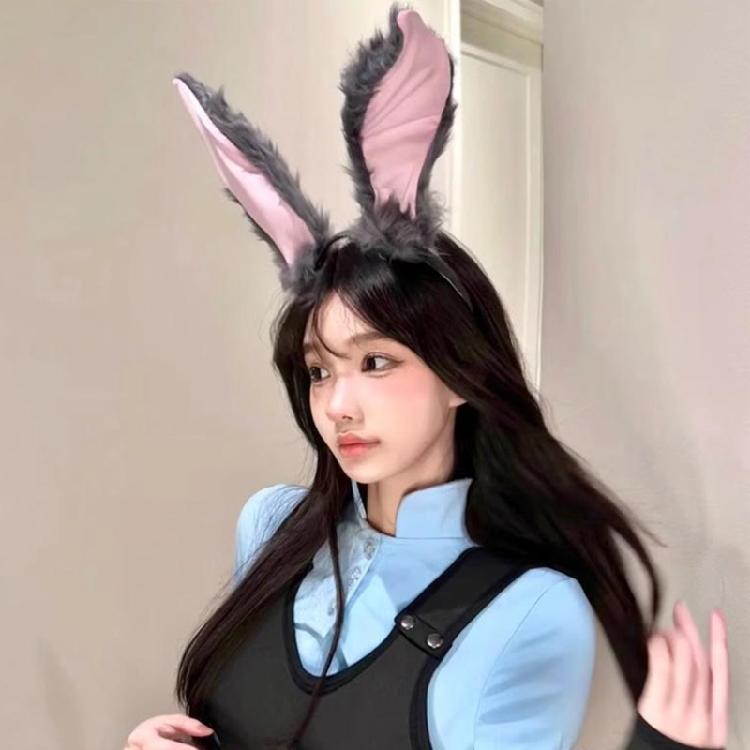 Очаровательный ободок Мультяшный кролик Обруч для волос Привлекательное головное украшение Головной убор для Хэллоуина Косплея Ролевых игр