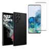 Protective Case - Toproduits® - Samsung Galaxy S22 Ultra 5G - Black - Tempered Glass - Scratch-resistant