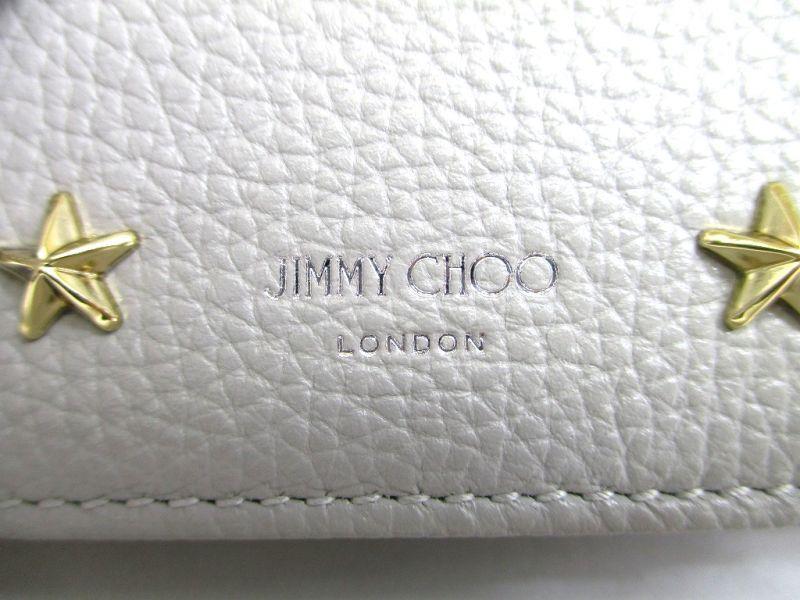 Оригинальная визитница для кредитных карт JIMMY CHOO Startes из мягкой серой кожи NELLO #9961, восстановленная