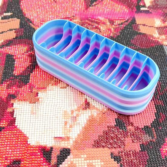 Коробка для хранения алмазных пакетиков Держатель для аксессуаров для алмазной живописи с 10 отделениями Органайзер для расходных материалов для рукоделия для алмазных пакетиков, ручек и инструментов