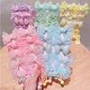 10pcs/set Mesh Bowknot Flower Hair Clips Sweet Cute Children Colorful Hairpin Headwear Hair Accessories