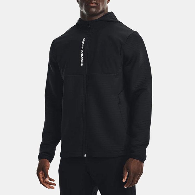 Under Armour Storm Daytona Full Zip Golf Повседневная куртка Мужская Верхняя одежда Черный 1366279-001