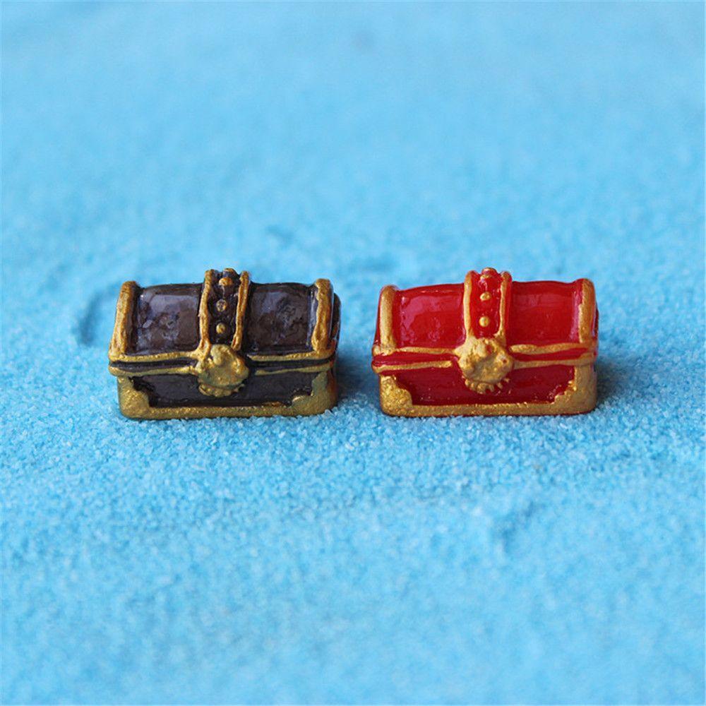 Treasure Chest Box Antique Decoration Fish Tank Craft figurines miniature Aquarium Ornament