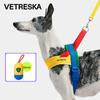 Pet Dog Collar Harness Leash Soft Walking Harness Lead Colorful and Durable Traction Rope Nylon Pet Chest Strap Traction Rope Set Dog Walking Rope