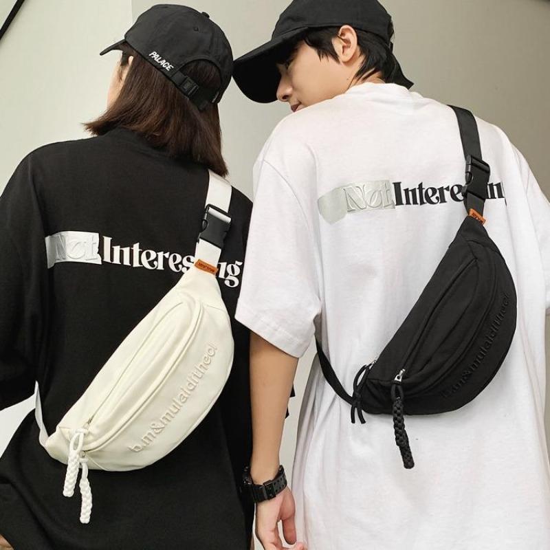 Unisex Canvas Crossbody Bag Able Compact With Multiple Convenient Compartments Suitable For School And Casual Outings