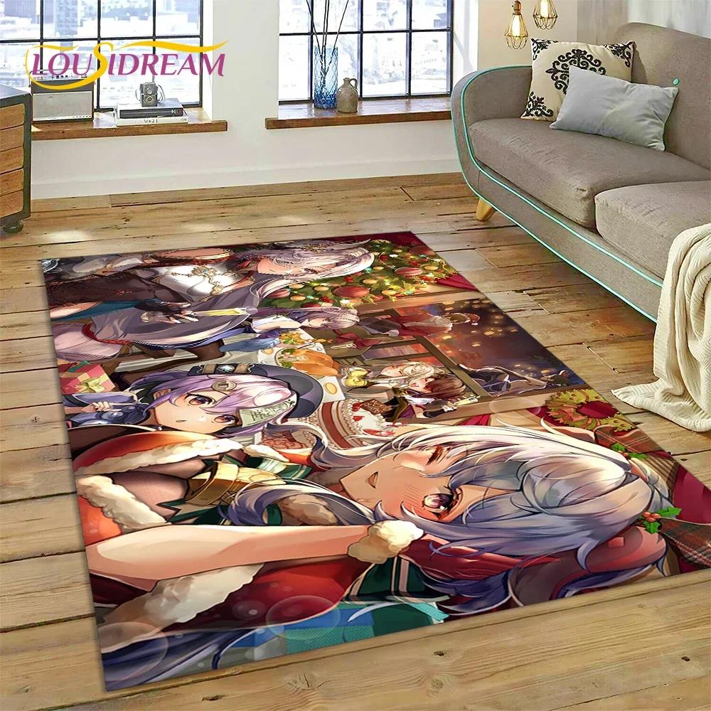 Latest Genshin Impact Cartoon Game Carpet Rug for Bedroom Living Room Home Sofa Decoration,Children Game Large Decor Floor Mat