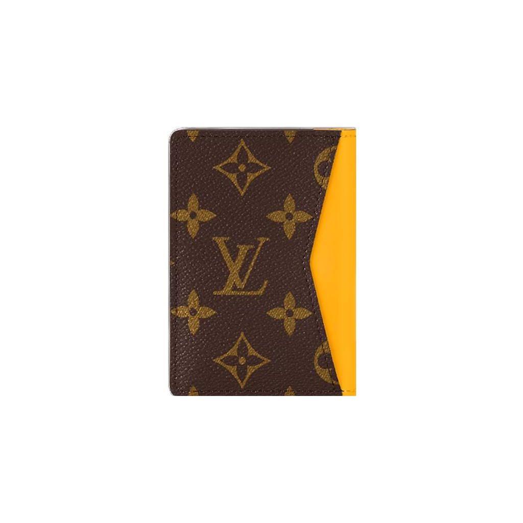 Louis Vuitton Monogram Macassar Coated Canvas Wallet Men wallet Brown Yellow M82955