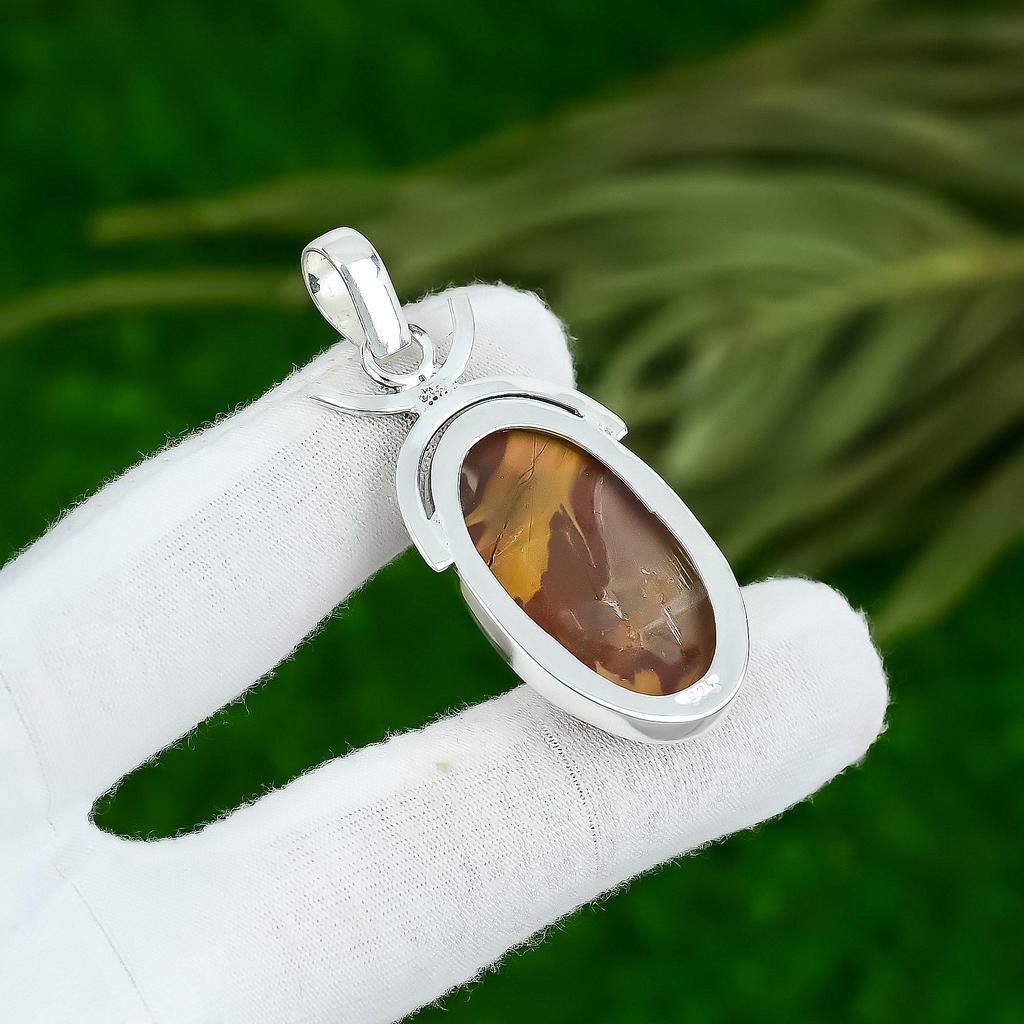 Oval Noreena Jasper Gemstone 925 Sterling Silver Wedding Handcrafted New Pendant