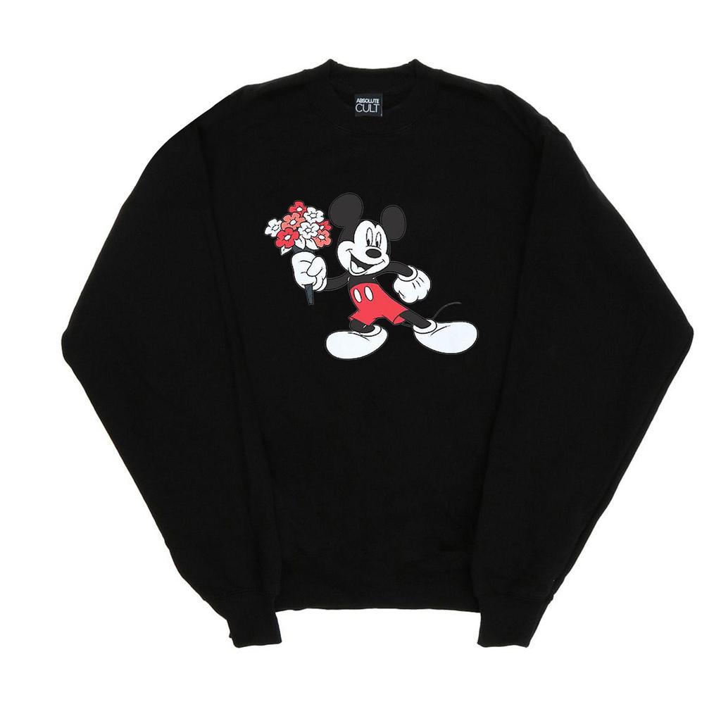 Disney Womens/Ladies Mickey Mouse Flower Sweatshirt