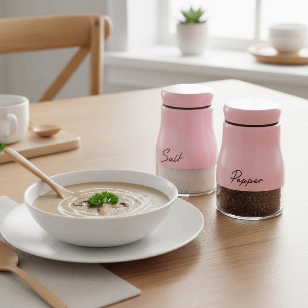 2PCS Leak-proof Salt Pepper Bottle Set Moisture-proof Seasoning Bottle BBQ Seasoning Bottle Chef