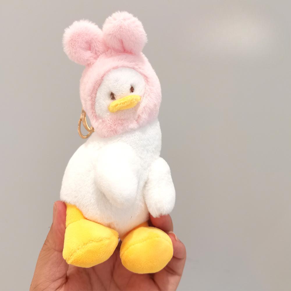 Cute Tilted Duck Fun Head Cover Plush Keychain Pendant Dolls and Dolls Hanging Ornaments Doll Grab Machine