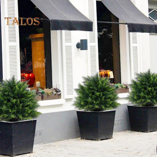 Искусственное самшитовое топиарное шарообразное дерево с опорой в землю, устойчивое к ультрафиолетовому излучению, устойчивое к погодным условиям, искусственные зеленые кустарники для сада, крыльца, патио, искусственные растения из самшита