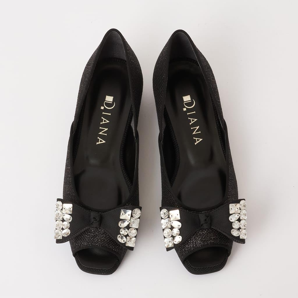 Туфли на низком каблуке, балетки, Сделано в Японии, Черные 131015200008 [Diana] 22.0см