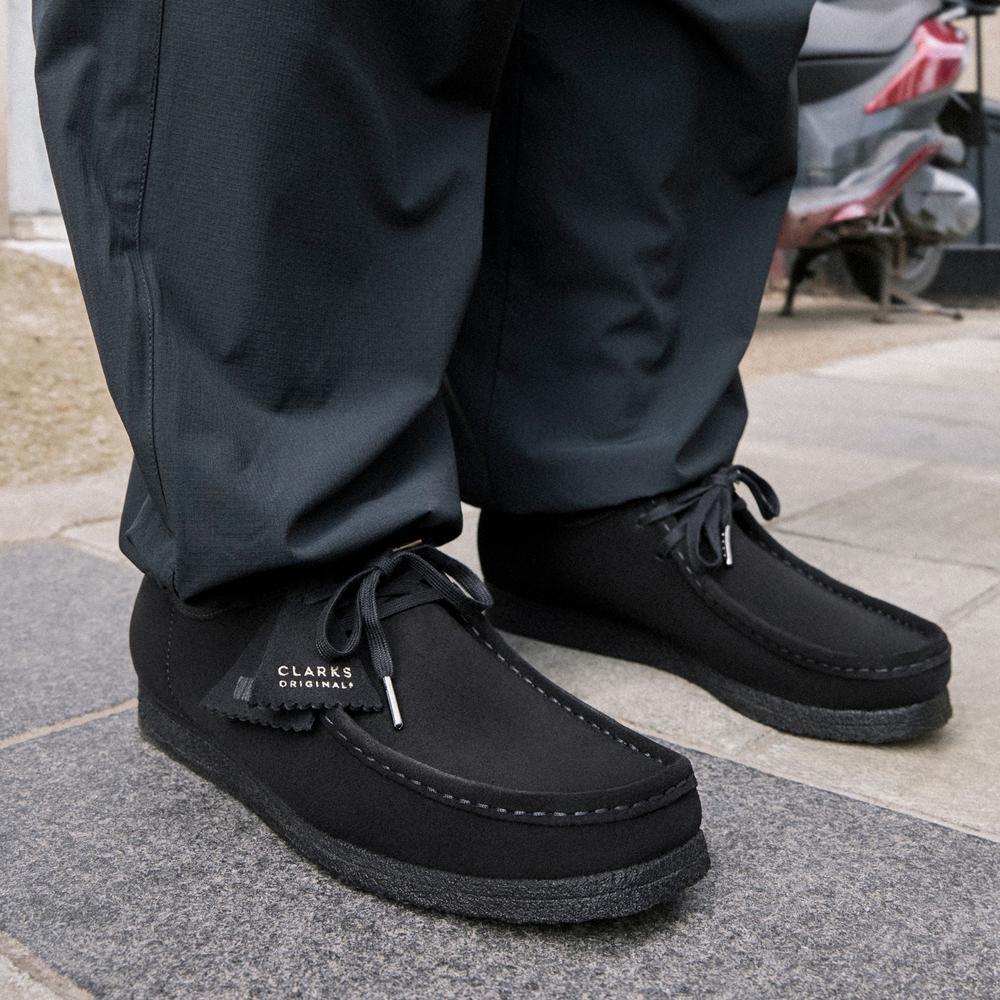 Clarks Originals Wallabee Модные Ретро Удобные Повседневные Обувь Мужские кроссовки Черный 261555147