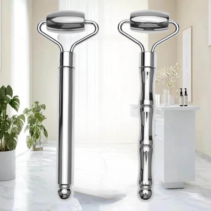 Ролик для лица из нержавеющей стали и инструмент гуа-ша – для массажа лица и шеи, подтяжки и лифтинга кожи