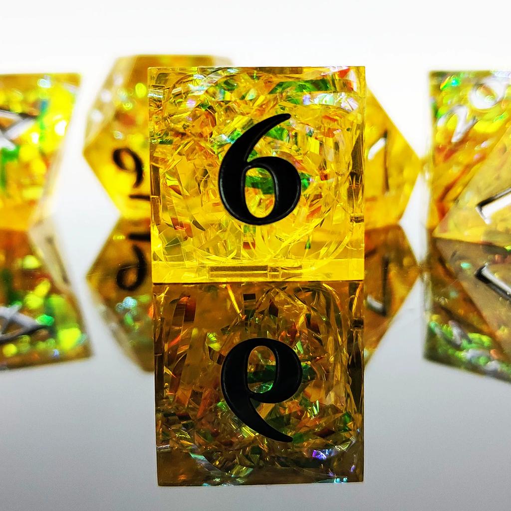 Прозрачный набор кубиков из смолы DND Dungeons & Dragons D20 Ктулху Многогранник Кубики COC Игровой набор для ведущего настольной игры