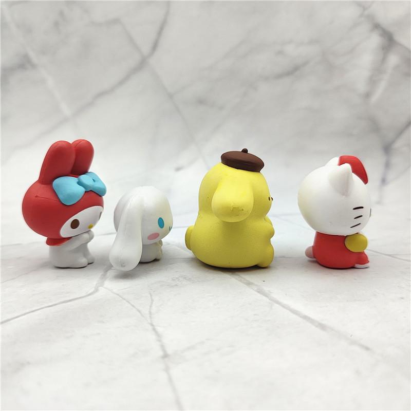 Очаровательная фигурка My Melody из ПВХ, аниме, коллекционная, милый декор для приборной панели автомобиля