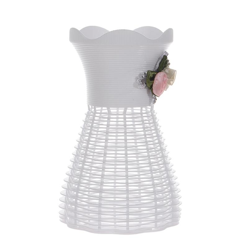 Современная ваза для цветов, белая, розовая, синяя пластиковая ваза, цветочный горшок, корзина, скандинавский дом